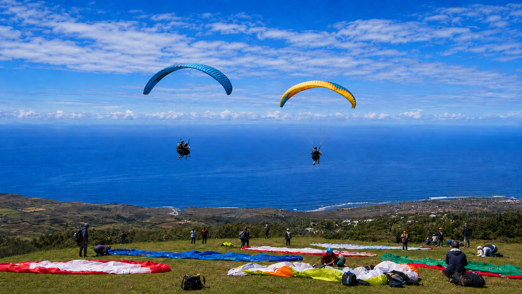 parapente à Saint-Leu